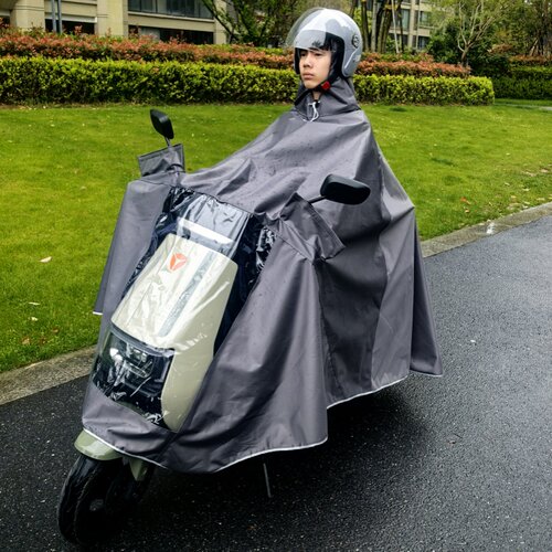 爱玛电动车日强雨衣加厚防暴雨
