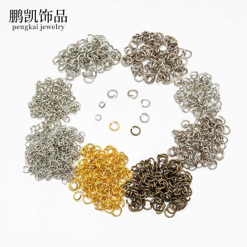 diy饰品配件开口圈配饰连接圈 手工材料铁圆圈五金 小环C圈开口环