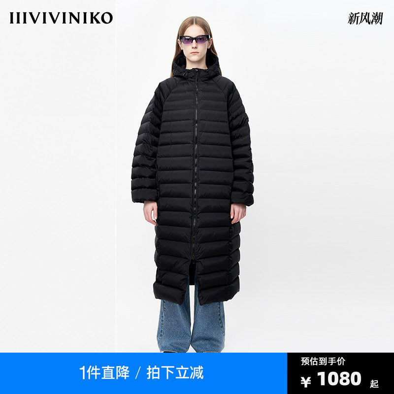 【设计师款】“轻薄涂层面料”无胆长款羽绒服女J349160044D图片