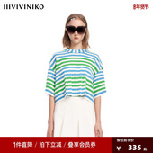 IIIVIVINIKO2023夏新品 松身针织套头T恤女M320123606E