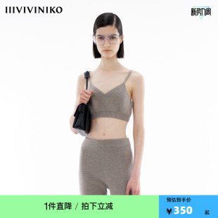 时尚 新款 IIIVIVINIKO春季 针织吊带背心胸衣女 OTW精纺纯羊毛