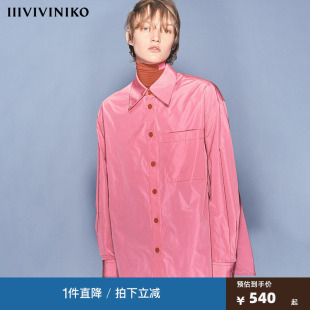 IIIVIVINIKO“意大利”多巴胺轻薄塔夫绸衬衫女C330405107A