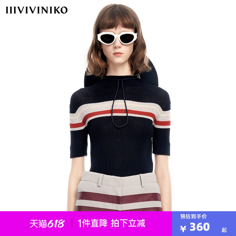 VVNK JANE PLUS小众设计中袖短款套头衫