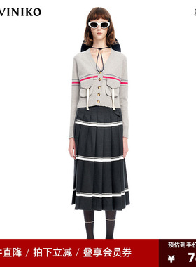 VVNK JANE PLUS【小众设计】2023春季新款百褶半身裙