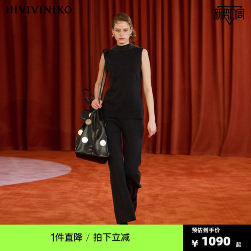 【秀场同款 OTW精纺羊毛】IIIVIVINIKO冬新款高领针织背心女