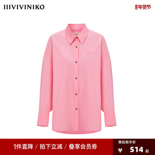 IIIVIVINIKO2025春夏新款时尚休闲经典翻领衬衫