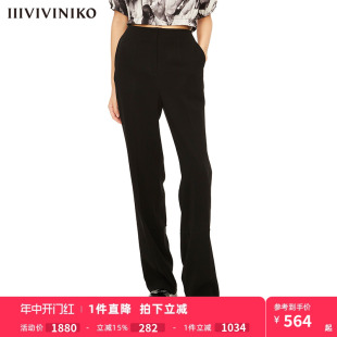 子女M220801135E 爽滑阔腿长裤 凉感醋酸 IIIVIVNIKO春夏新品