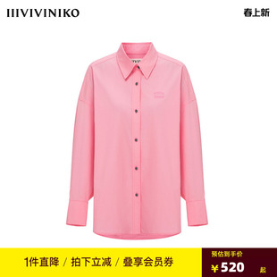 IIIVIVINIKO2025春夏新款时尚休闲经典翻领衬衫