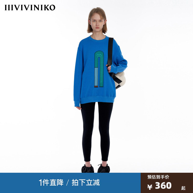 IIIVIVINIKO「JEN UMAN合作系列」多巴胺绣花卫衣女C335001326A