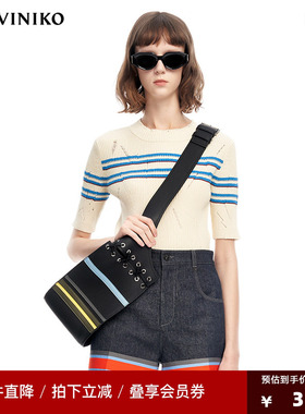 VVNK JANE PLUS小众设计中袖紧身小爬领套头衫