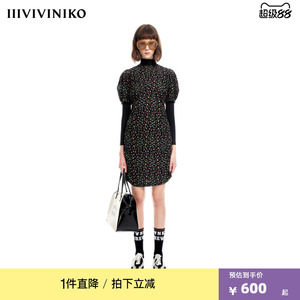 【IIIVIVINIKO】设计师品牌23夏季新品印花连衣裙女M320642186F