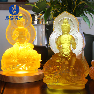 寺院佛堂佛像观己琉璃文殊菩萨