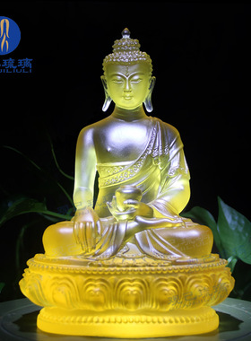 三宝佛寺院佛堂佛像观己琉璃