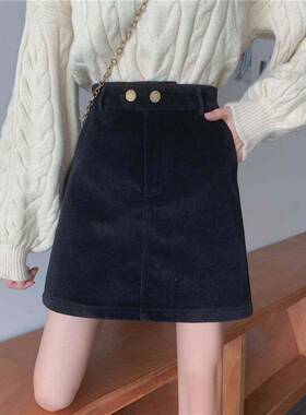 大尺裙瘦码灯a字半YJD芯身绒冬裙子IUQ百秋搭包女臀裙胖mm显学生