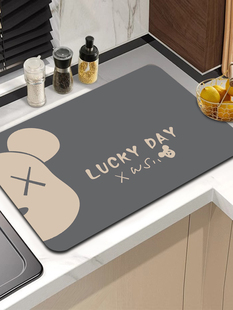 硅藻泥厨房台面吸水垫桌面餐具沥水垫杯垫卫生间速干防滑地垫免洗