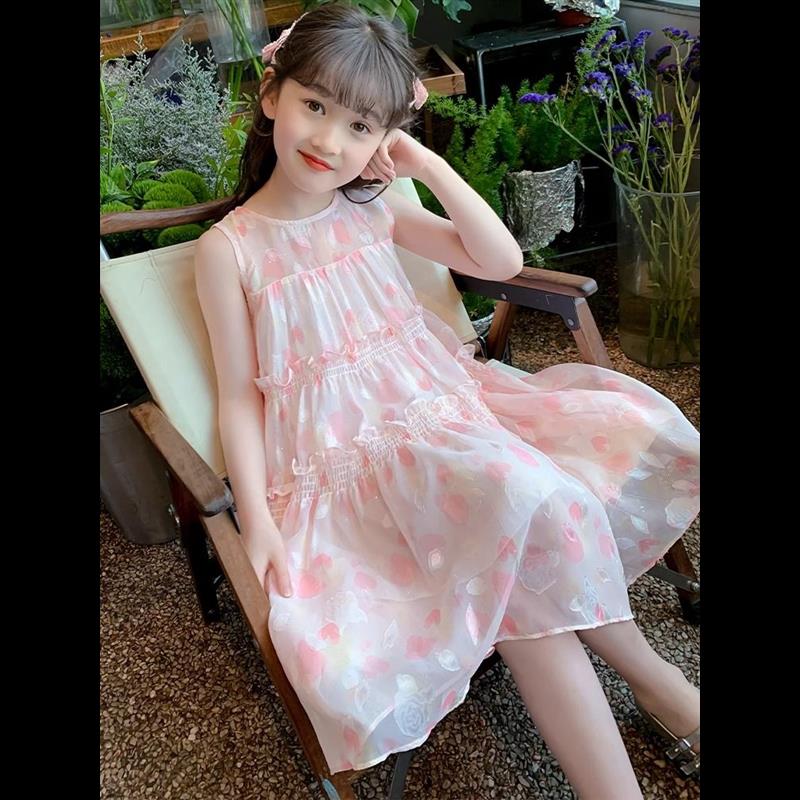 女童无袖连衣裙夏装2024新