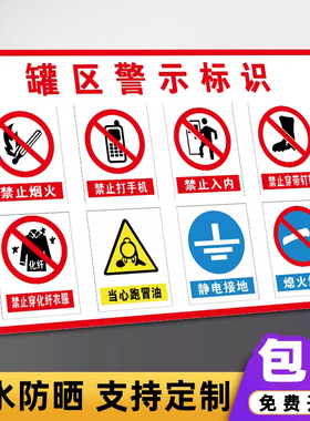 加油站安全警示牌 进站须知罐区牌摩托车加油区卸油安全操作规程烟限速标识油库重地严禁烟火标志提示牌标识