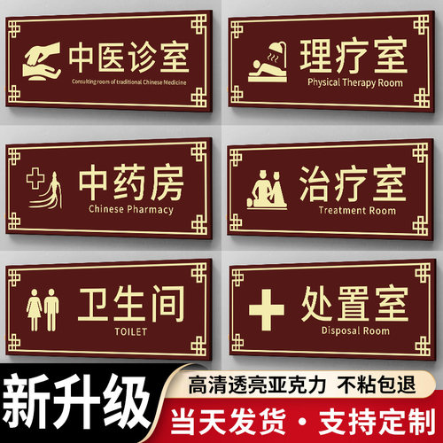 中医诊室门牌诊所标识牌亚克力