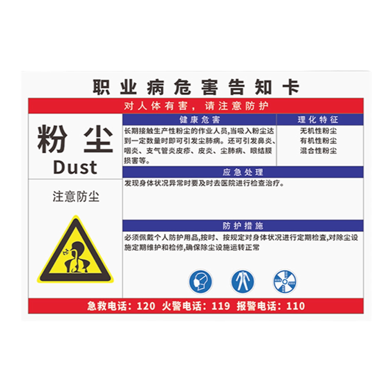 全套职业病危害警示牌