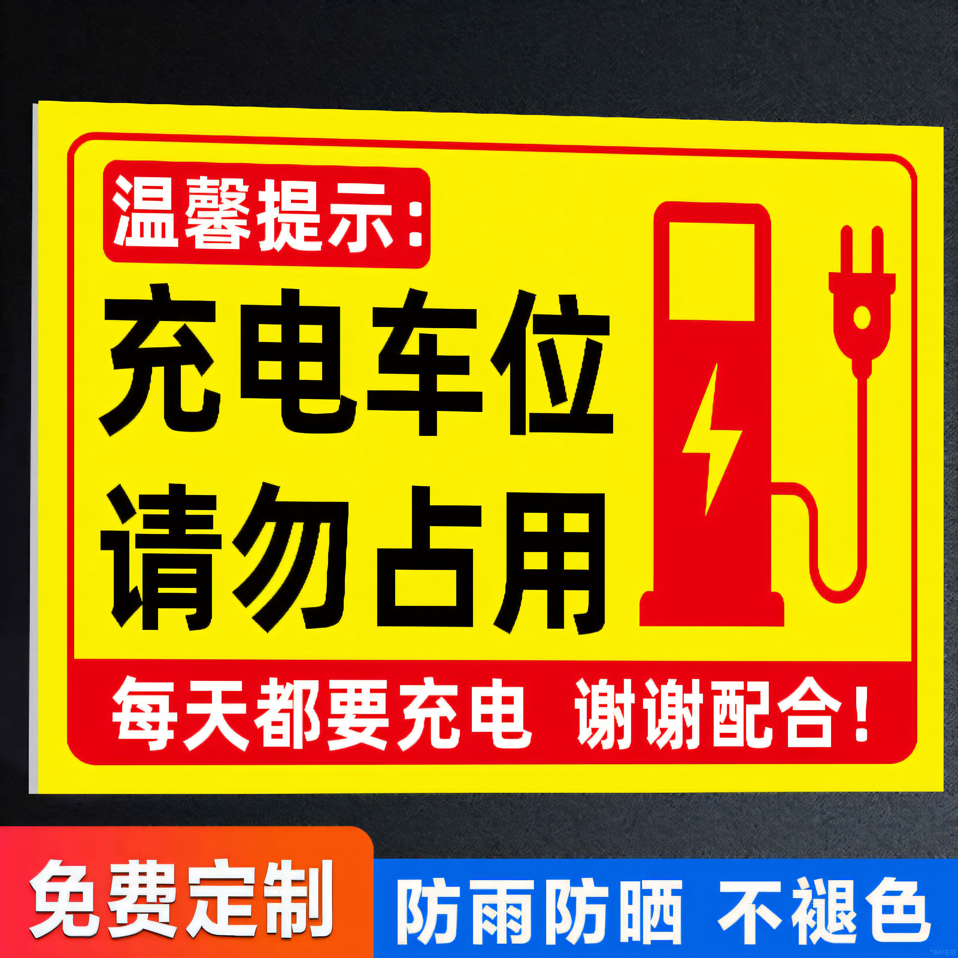 【热销】充电车位请勿占用提示牌