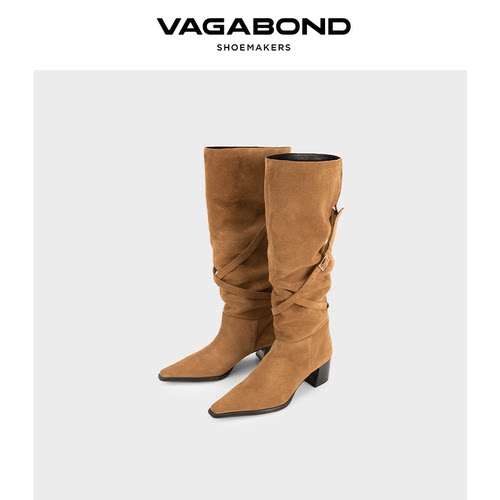 VagabondGISELLE牛皮尖头时装靴