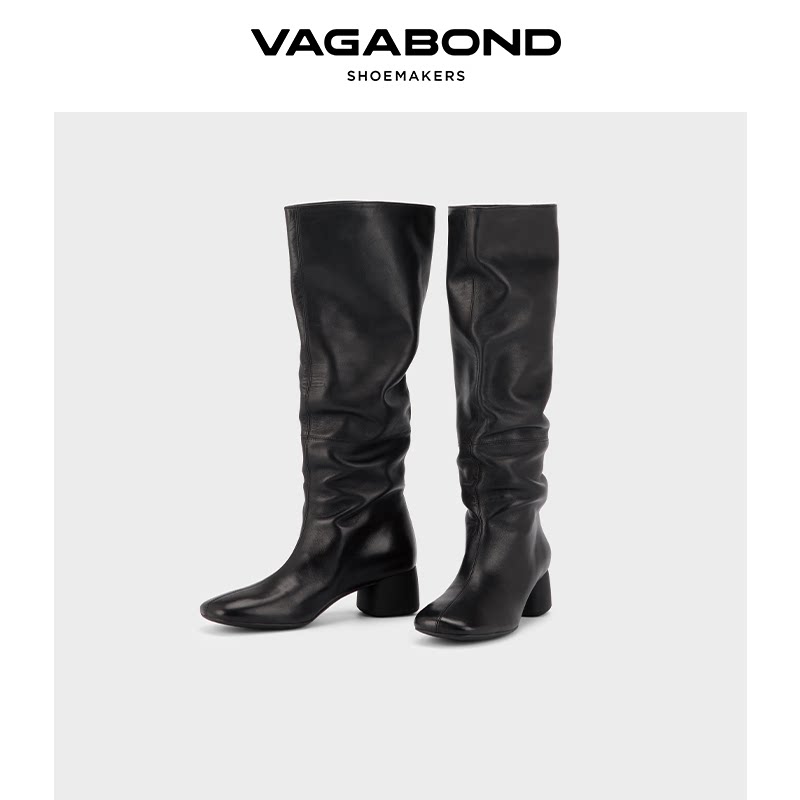 VagabondLIVIA粗跟高筒堆堆靴图片