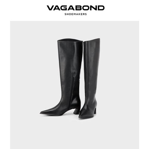 VagabondILONA尖头粗跟西部长靴