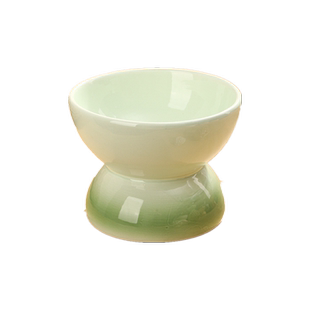 猫碗陶瓷渐变猫咪碗可爱猫食盆猫水碗宠物碗狗狗碗高脚猫盆猫饭碗