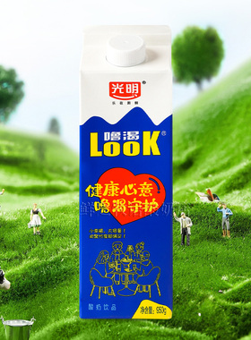 【新日期】官方授权光明LOOK原味950ml常温酸奶300ml整箱酸奶饮品
