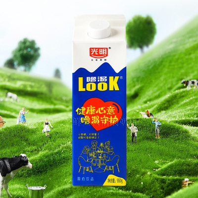 新日期光明LOOK原味950ml酸奶