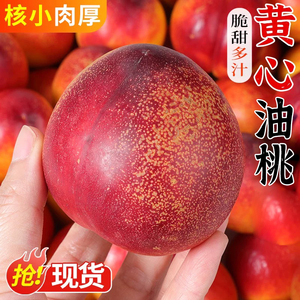 新鲜黄心油桃现摘脆桃香甜蜜桃子时令水果大果硬5斤整箱鲜果