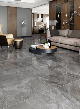 地砖800x800现代简约地板砖灰色客厅北欧风格通体大理5箱起发东方