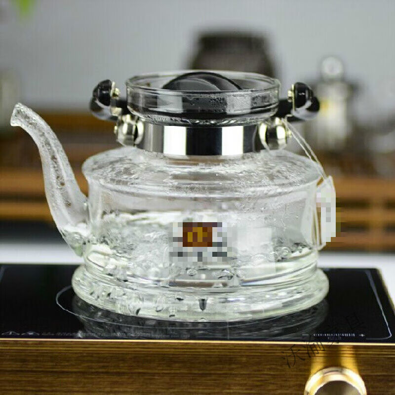 超大容量玻璃大茶壶可明火直烧带过滤网茶具泡茶壶1200ML