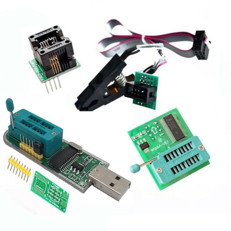 极速SOP8测试夹+CH341A编程器+1.8V转换座+SOP8转DIYP8 烧录座