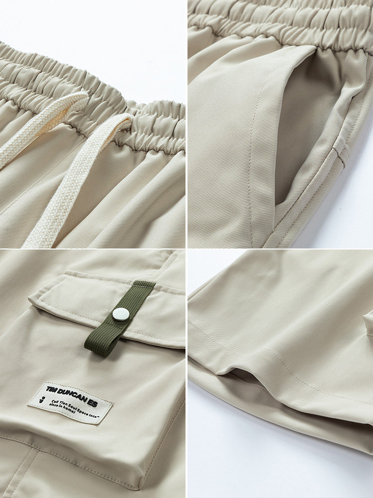 JEANSWEST CARGO SHORTS MENS SUMMER MENS ATHLEISURE MID PANTS MENS SUMMER LOOSE FIVE-POINT PANTS MENS