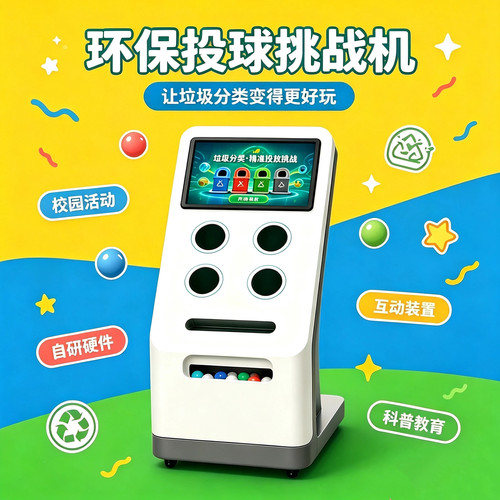 环保投球机低碳垃圾分类互动装置