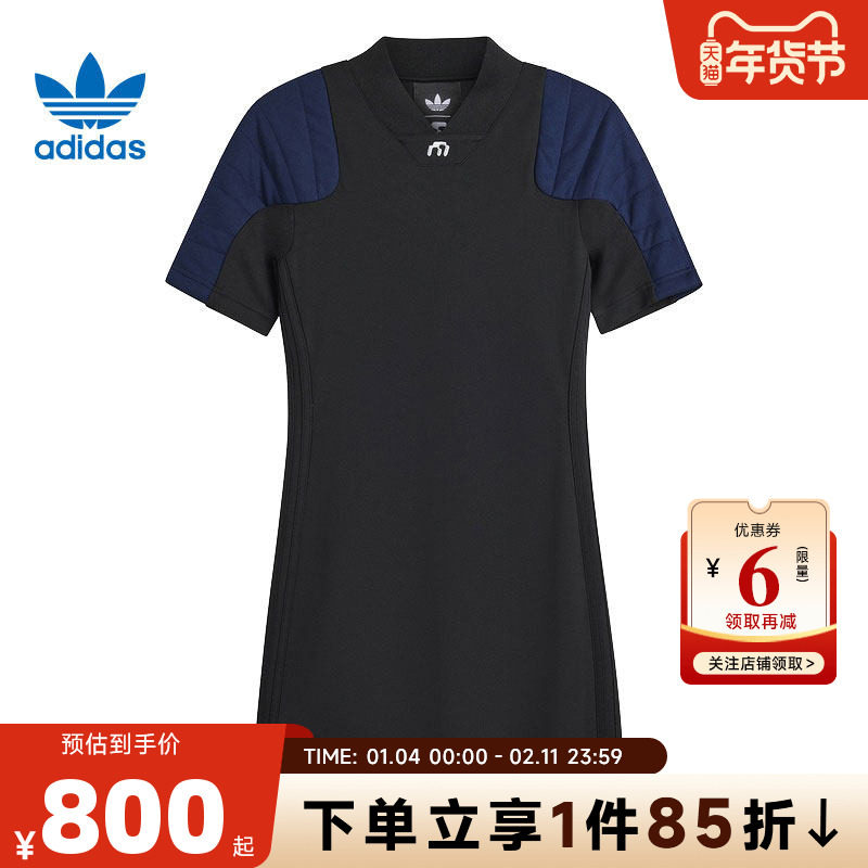 adidas阿迪达斯三叶草冬季女子运动休闲连衣裙裙子KD1484