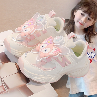 女童鞋2026春秋新款儿童玲娜贝儿卡通旋转扣运动老爹鞋轻便跑步鞋
