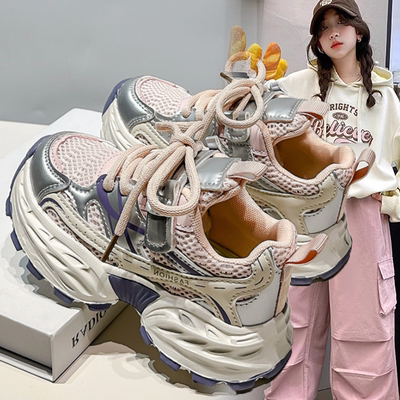 透气时尚百搭2026春秋季新款儿童软底防滑网面老爹鞋跑步鞋休闲鞋