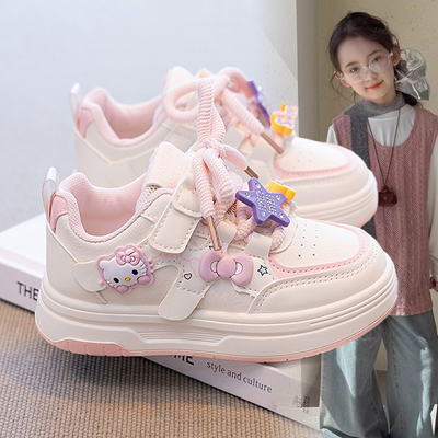 女童运动鞋2026秋季新款儿童软底小白鞋女孩学生爆款板鞋卡通百搭