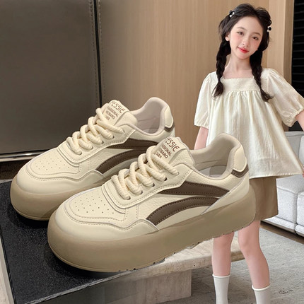 女童运动鞋2025春秋新款儿童软底鞋休闲低帮板鞋轻便小白鞋德训鞋