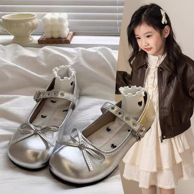 女童百搭公主鞋2026春夏新款芭蕾风女孩表演鞋软底防滑时尚鞋子潮