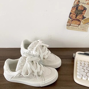 女款简约百搭帆布小白鞋女童2026春秋新款软底轻便洋气运动休闲鞋