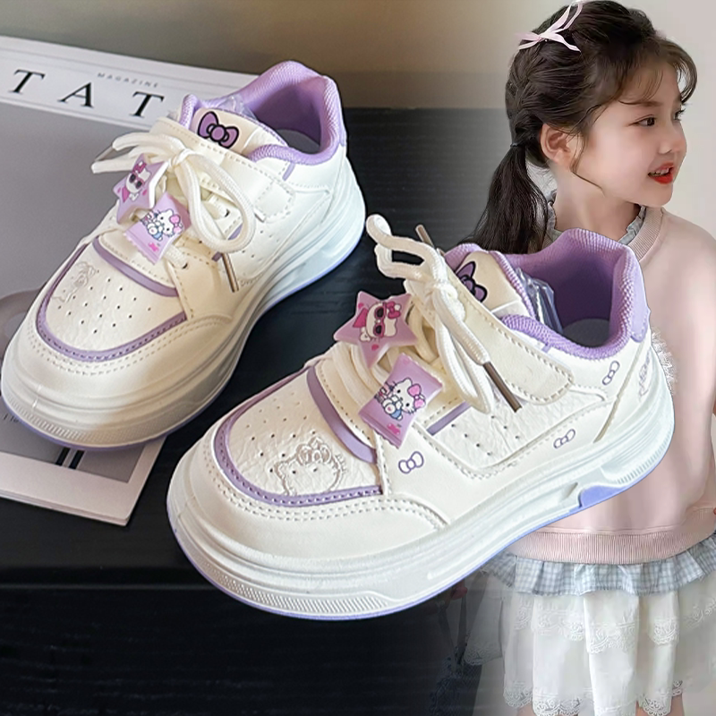 儿童2026春秋季新款洋气百搭小白鞋女童甜美可爱时尚运动休闲鞋潮