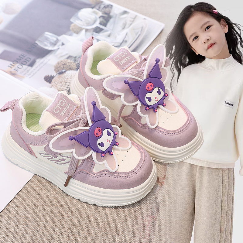 女童甜美蝴蝶库洛米卡通装饰运动板鞋儿童2026春秋新款百搭童鞋潮,童鞋/婴儿鞋/亲子鞋,板鞋,淘宝优惠券,粉丝福利购,淘宝优惠卷