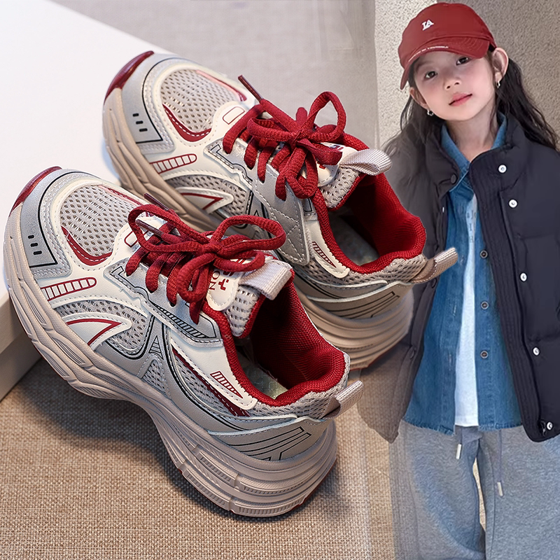 2026春季新款女童鞋子网鞋儿童网面透气运动鞋子休闲鞋学生潮流鞋