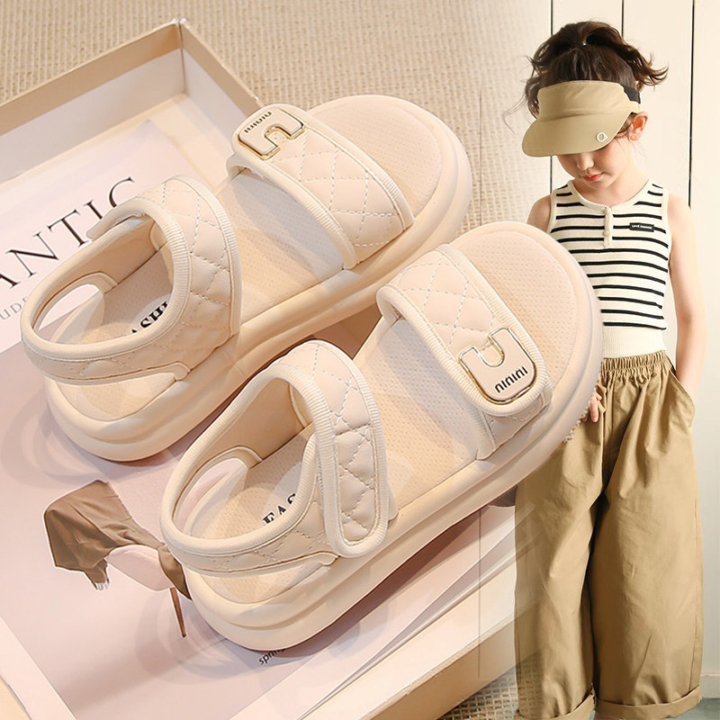 凉鞋女童鞋夏季2025新款女孩运动沙滩鞋中大童儿童软底魔术贴凉拖