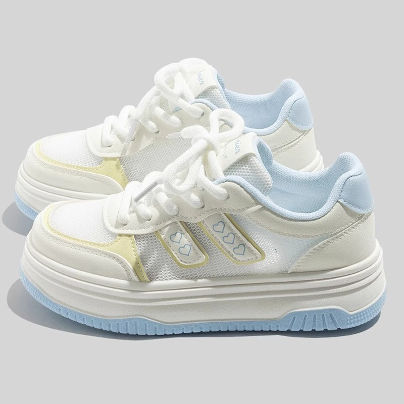 女童小白鞋2026夏季新款大童网面运动鞋子12岁中大童学生透气板鞋