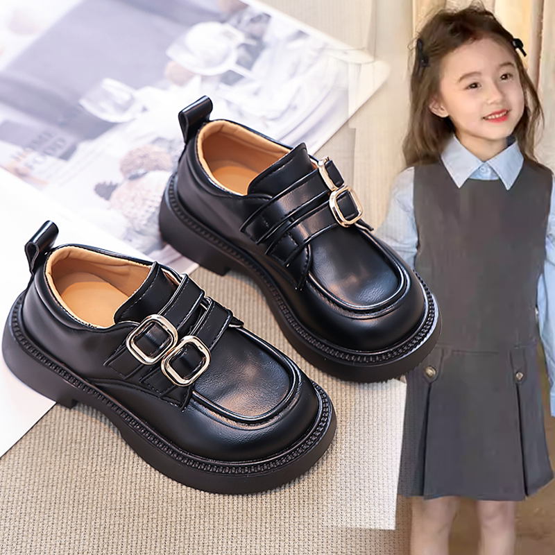 女童宝宝韩版复古英伦风童鞋小童2026春秋新款简约百搭洋气小皮鞋