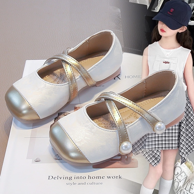 女童皮鞋小香风2026新款夏季儿童公主鞋珍珠演出鞋配礼服软底单鞋